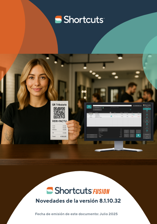 Portada Guía Novedades Shortcuts Fusion 8.1.10.32 y módulo para el cumplimiento con Veri*Factu
